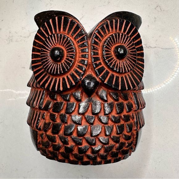 Sylvia Hood Original | Signed Rare Mid Century Find/ Large Hand Carved & Painted - Picture 6 of 6